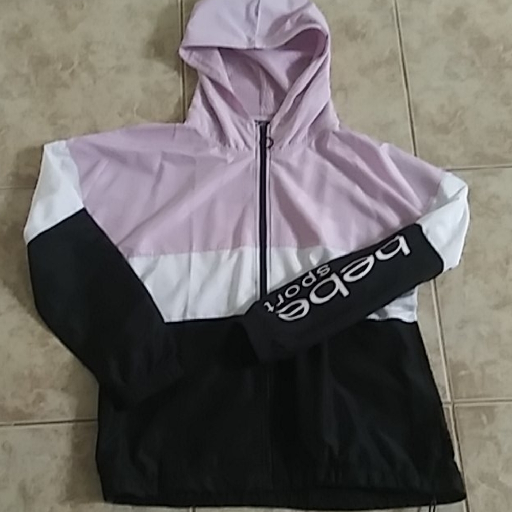 Bebe Sport Wind Breaker Lavender Jacket XL New